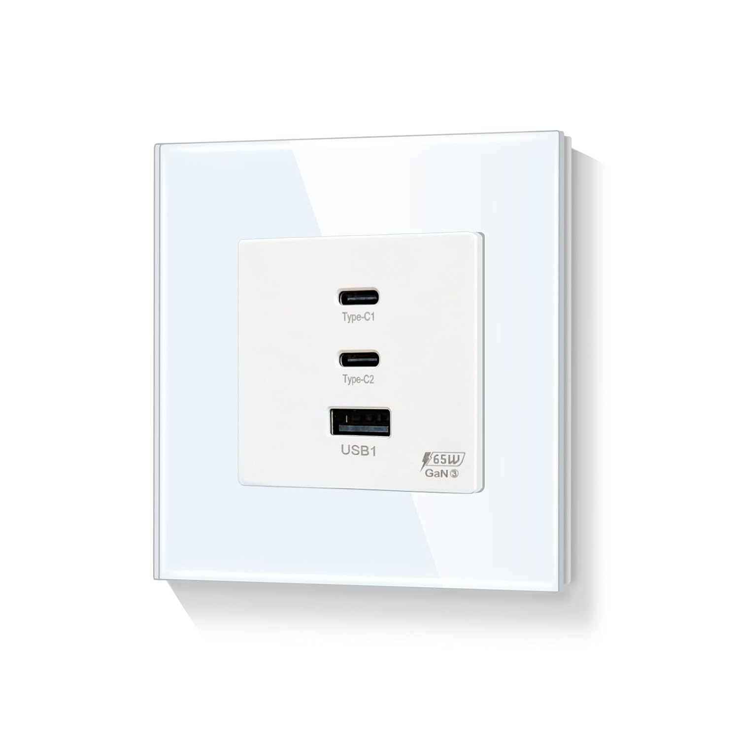 LIAONFOY 65W Super Fast Charging Wall Socket with USB-C & USB-A